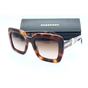 Authentic Burberry BE4284 379013 Square Havana Sunglasses Brown Gradient Lenses